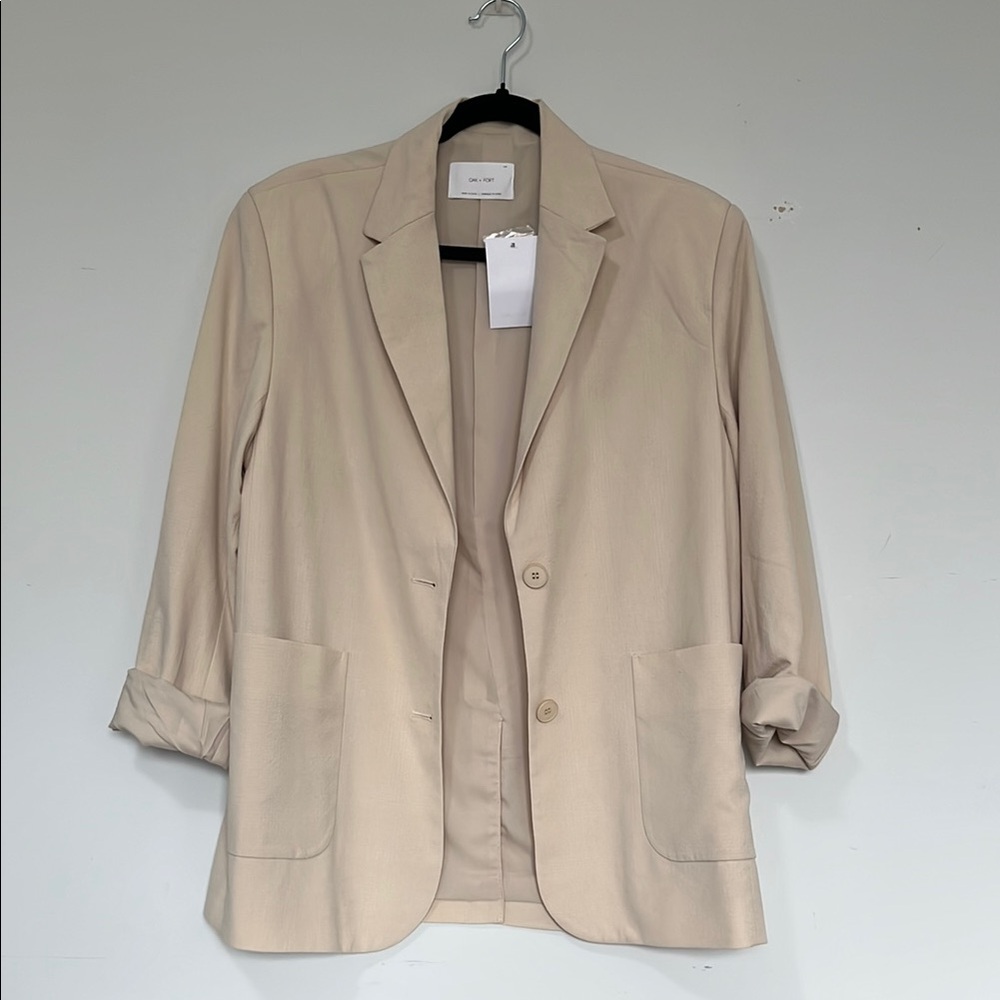 Oatmeal Oak and Fort Womens Blazer Jacket